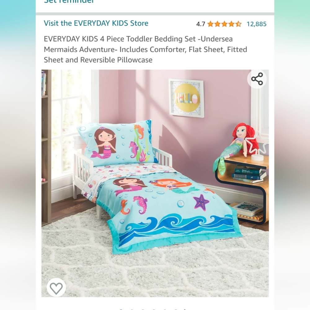 Mermaid toddler sheets